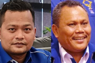 Ketua DPC Demokrat Aceh Tenggara drh. Nurdiansyah Alasta, M.Kes dan Jhoni Allen Marbun.