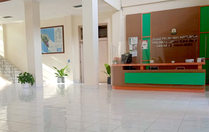 Suasana kantor DLHK Aceh. (foto: Nukilan.id)