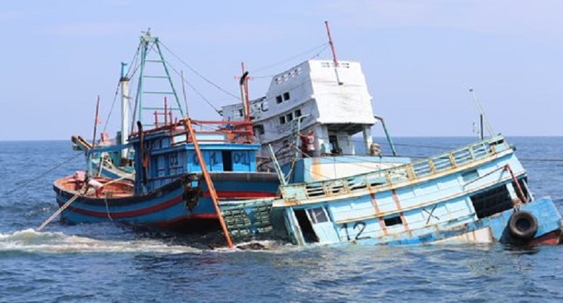 Penenggelaman kapal asing ilegal pencuri ikan. ©2019 Istimewa