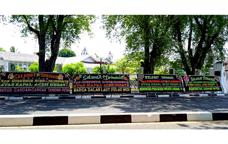 Bukan Ucapan “Termiskin”, Papan Bunga “Selamat Untuk Pemerintah Aceh” Tanpa Pemberitahuan ke Polresta