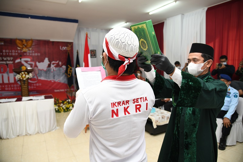 34 Narapidana Teroris Ucapkan Ikrar Setia NKRI