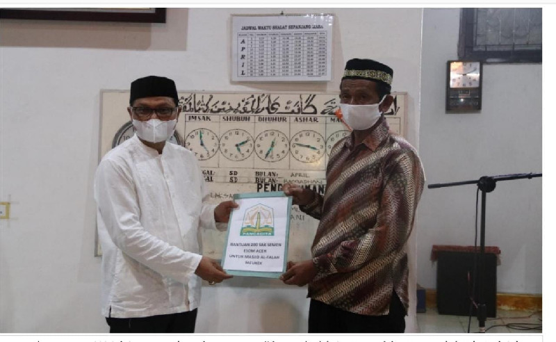 Safari Ramadhan ke Meukek, Dinas ESDM Bantu Pembangunan Mesjid Al Falah
