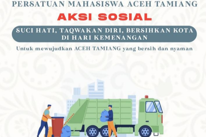 Malam Takbiran, Persatuan Mahasiswa Aceh Tamiang Gelar Aksi Pungut Sampah