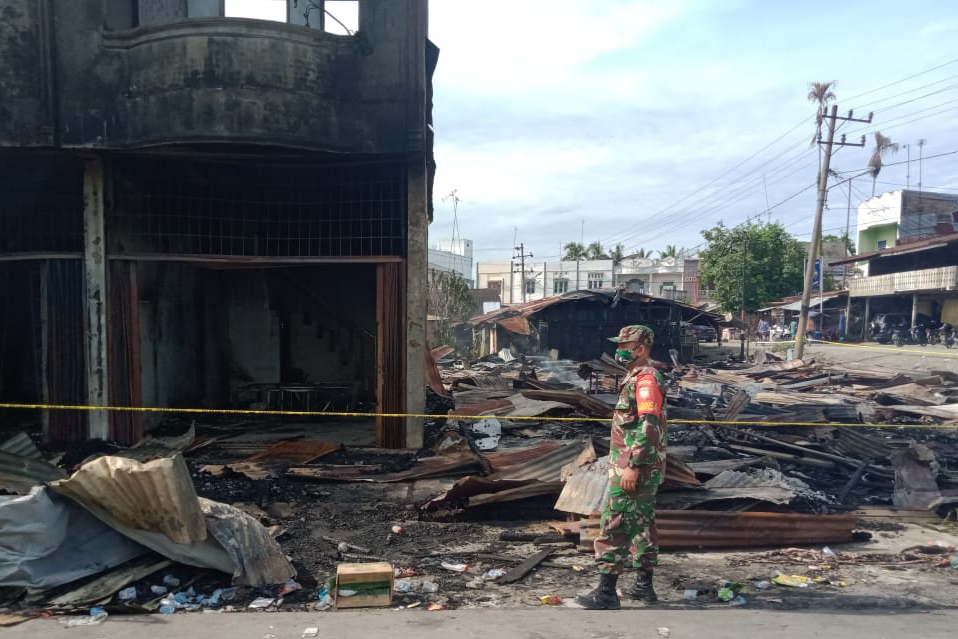 20 Unit Ruko di Aceh Tamiang Terbakar, Kerugian Miliaran Rupiah