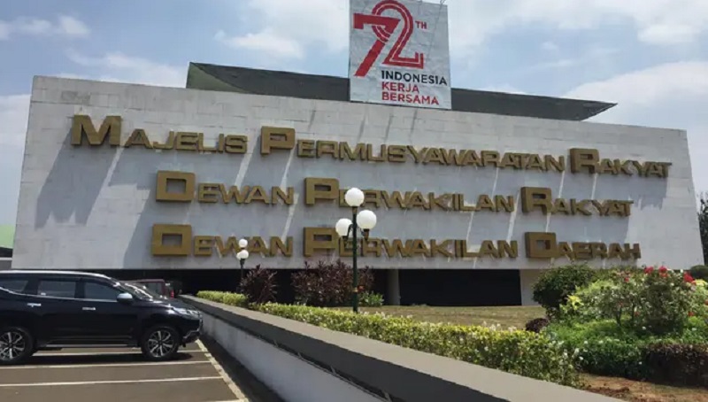 Gedung DPR/MPR di Jalan Jenderal Gatot Subroto, Jakarta. (Liputan6.com/Devira Prastiwi)