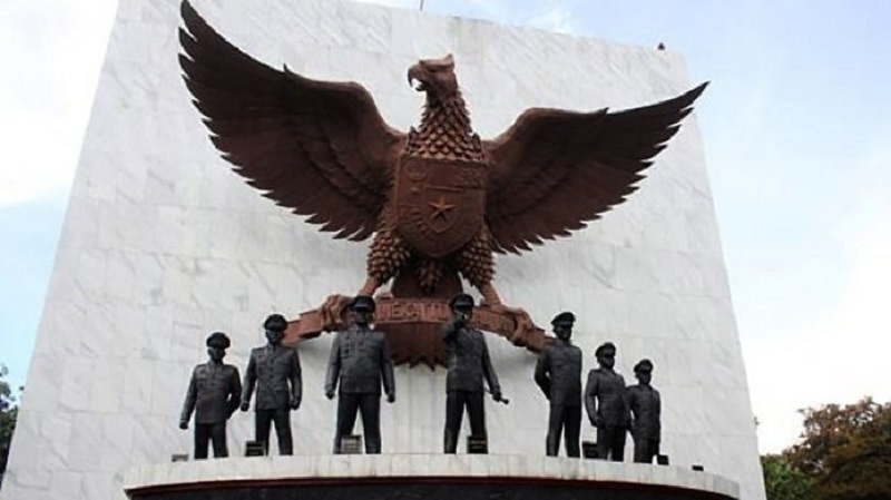 Monumen Pancasila Sakti, di kawasan Lubang Buaya, Jakarta Timur. (ANTARA FOTO/Risky Andrianto)