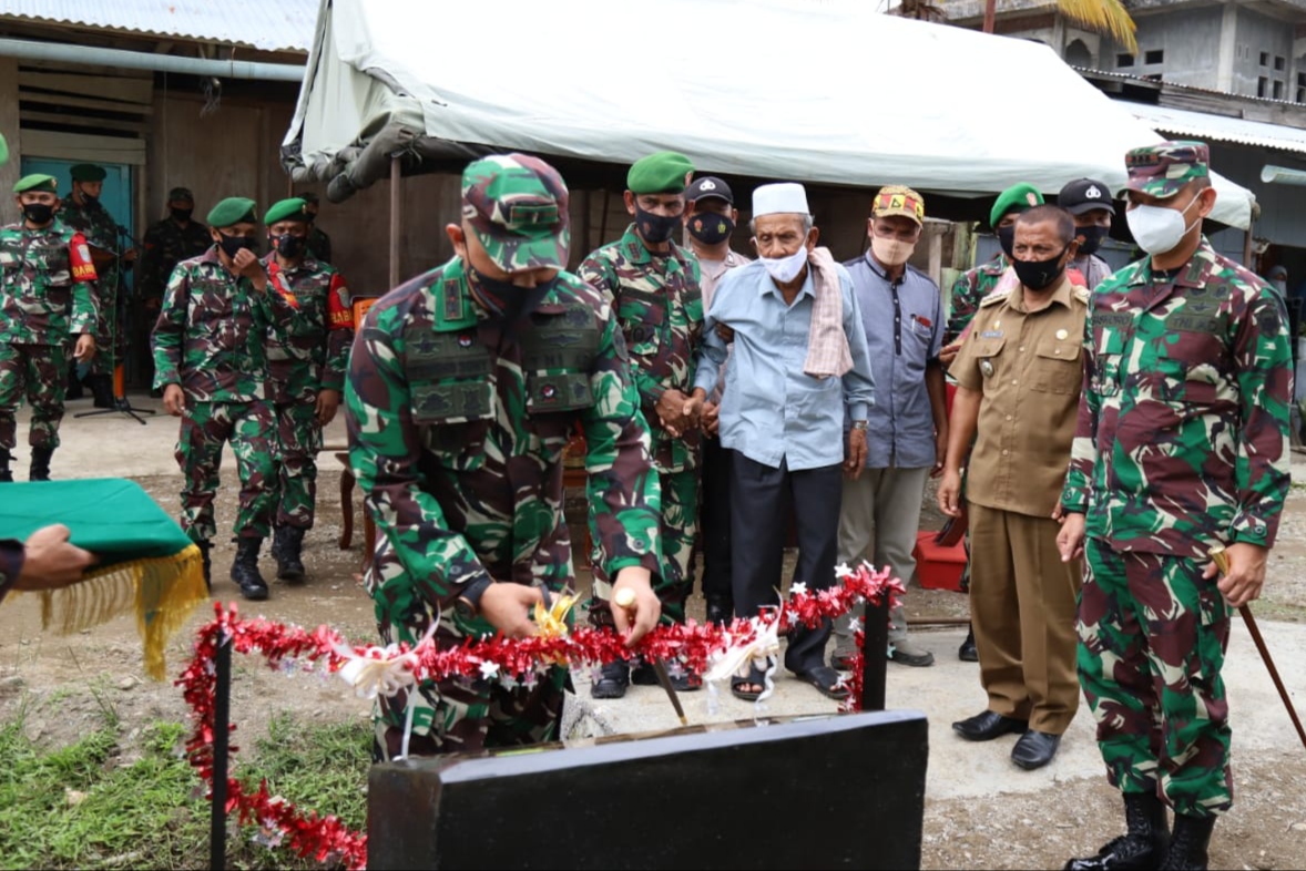 Danrem 011/LW Resmikan Rumah Dinas di Koramil 17/Geumpang Pidie