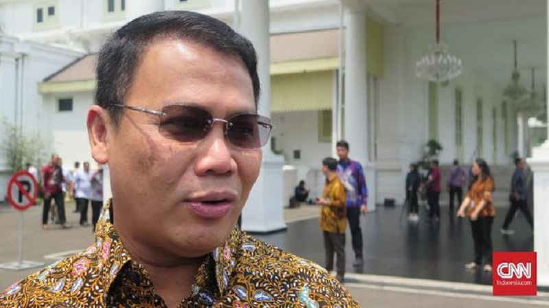 Ketua DPP PDIP Ahmad Basarah mengatakan gagasan jabatan presiden menjadi 3 periode jauh dari sikap politik PDIP. (CNN Indonesia/ Feri Agus Setyawan)