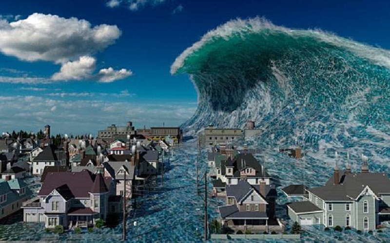 Ilustrasi tsunami. (Foto: Okezone.com)