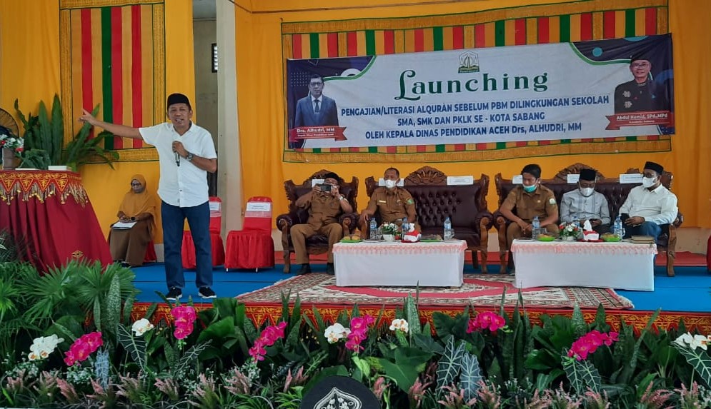 Kadisdik Aceh Launching Gerakan Zikir dan Mengaji Sebelum Belajar