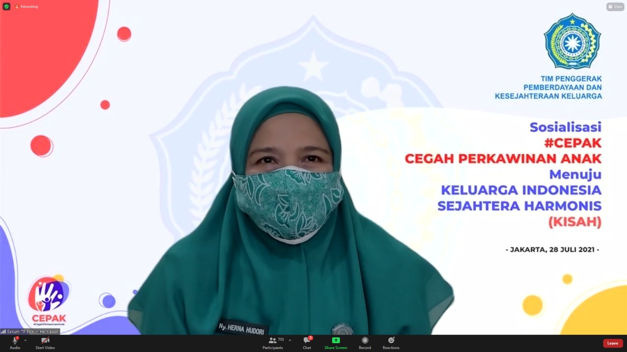 Angka Perkawinan Anak Tinggi, TP-PKK Pusat Bangun Gerakan Cepak