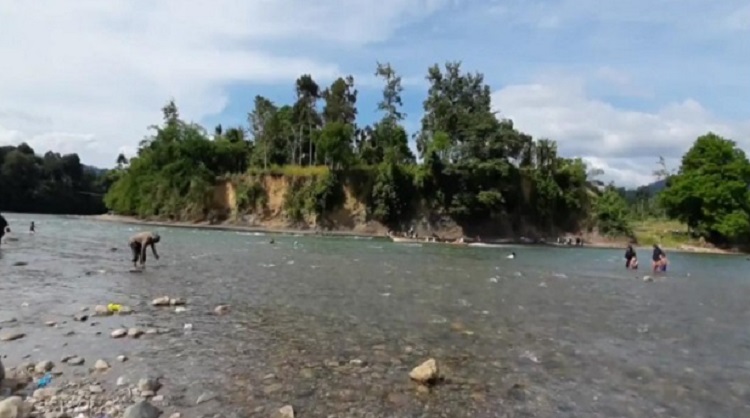 Ingin merasakan sensasi berenang serta menikmati berbagai atraksi wisata sungai yang di kelilingi panorama alam yang masih asri bisa mencoba wisata sungai nan eksotis di Samar Kilang, Syiah Utama, Bener Meriah, Aceh. Foto iNews TV/Yusradi