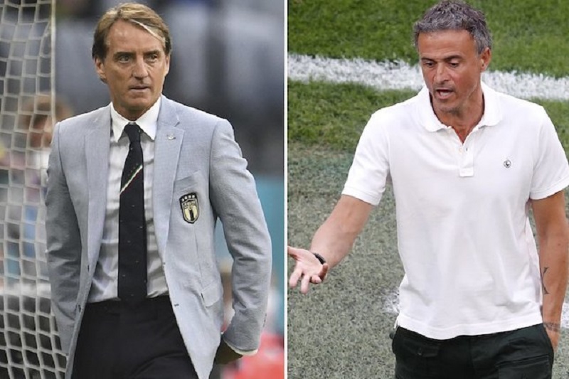 Roberto Mancini - Luis Enrique (c) AP Photo