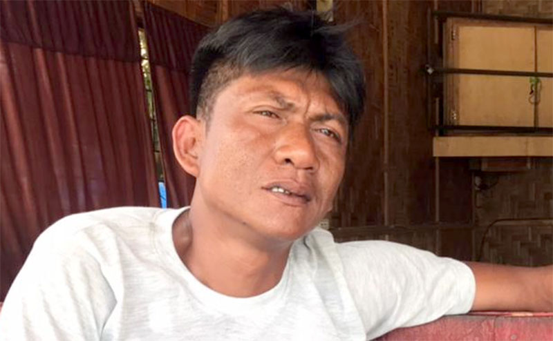 Warga miskin asal Desa Kuning II, Kecamatan Bambel, Aceh Tenggara Ridwan R. (Foto: Iwan)