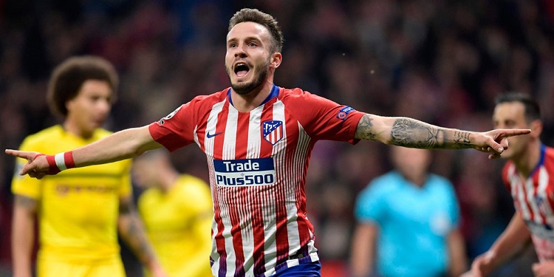 Selebrasi Saul Niguez. © AFP