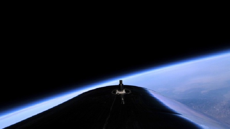 Pemandangan Bumi yang dilihat Richard Branson dari antariksa. (Foto: Virgin Galactic via AP)