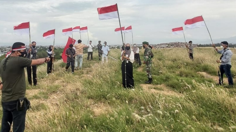 Spirit Kemerdekaan, Pena Emas Kibarkan Bendera Merah Putih di 0 Km Banda Aceh