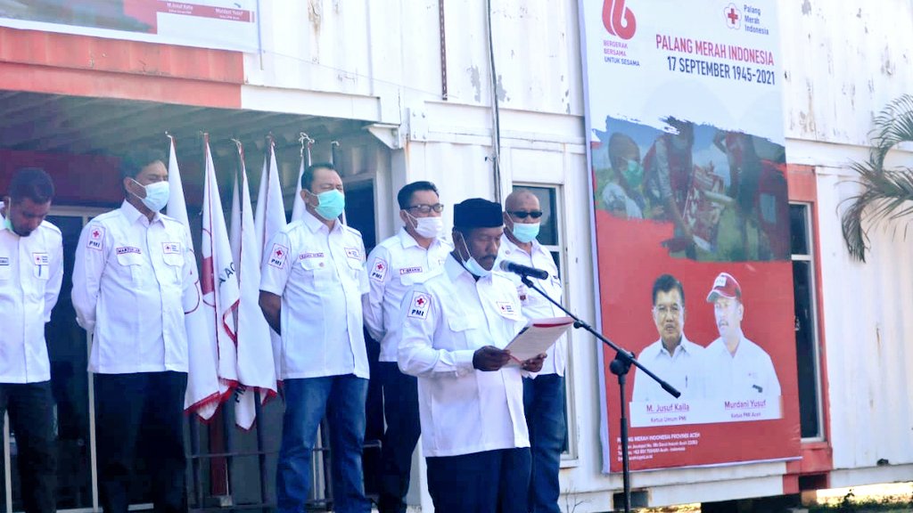 HUT ke 76, PMI Aceh Gelar Apel Bersama Relawan