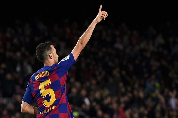 Gelandang Barcelona, Sergio Busquets. /Josep Lago / AFP