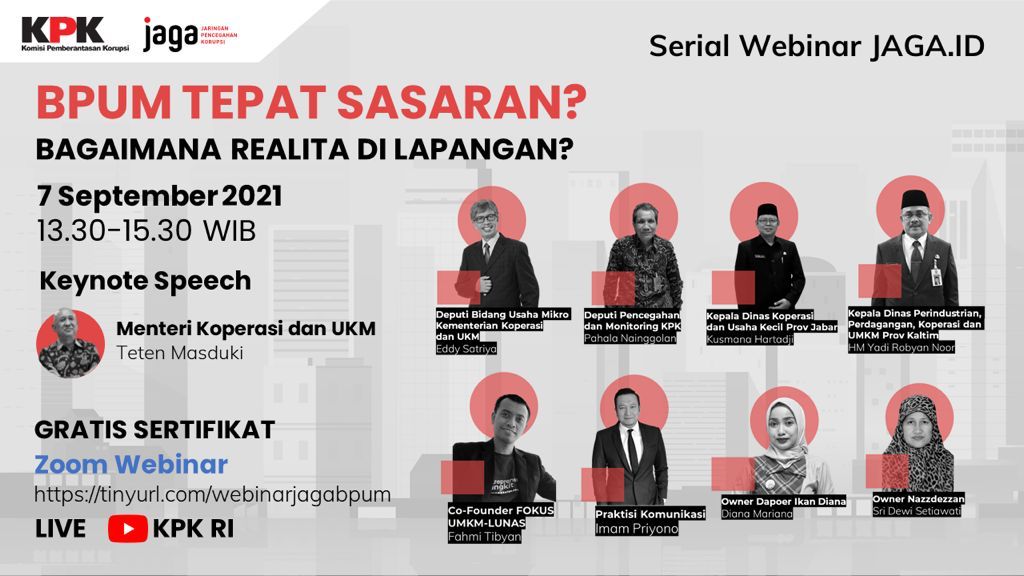 Webinar JAGA, Mengawal Bantuan Usaha Mikro di Masa Pandemi