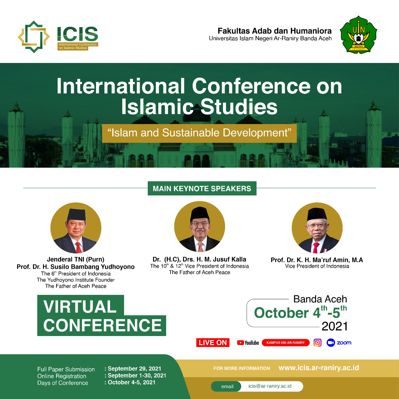 UIN Hadirkan SBY, JK dan Wapres dalam Konferensi Internasional