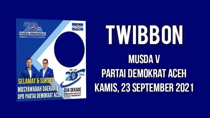 Ini Link Twibbon Musda V Demokrat Aceh