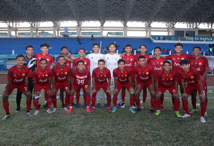 Tim Sepak Bola Putra Aceh di PON Papua. (Foto: Ist)