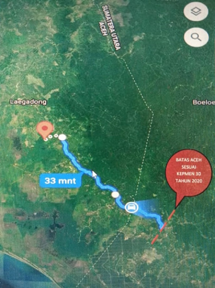 Tapal Batas Aceh dan Sumatra Utara (Foto: Dok. Google)