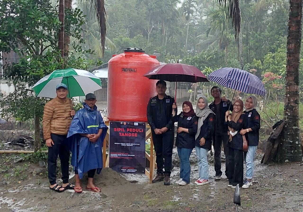 Sipil Peduli Tangse Bantu Sarana Air Bersih ke Lokasi Bencana