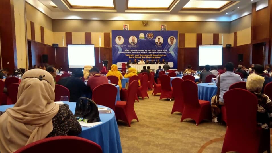 Malam pembukaan Konferensi XII PWI Aceh di Hotel Hermes Palace, Banda Aceh, Jum'at (19/11/2021). Foto: Nukilan/Poris