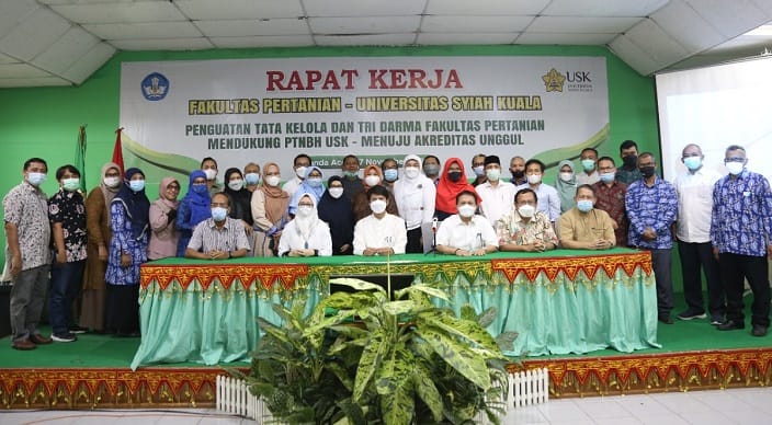 Fakultas Pertanian (FP) Universitas Syiah Kuala (USK) melaksanakan Rapat Kerja (Raker) tahun 2022 di Aula Multi Purpose Room FP USK (Foto: Dok.Fakultas Pertanian (FP) Universitas Syiah Kuala (USK))