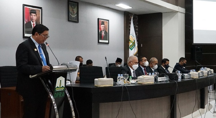 Penyampaian Pandangan Badan Anggaran DPRA, (Foto: Dok. Ist)