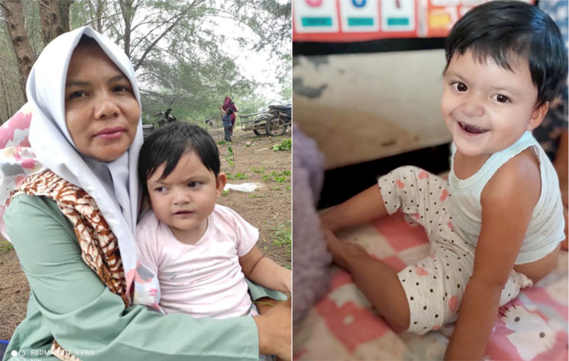 Aisya Zafira dan Ibu Sri Wahyuni dari Aceh Jaya. (Foto: Ist.)