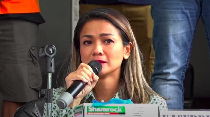 Nirina Zubir saat jumpa pers kasus mafia tanah. (Dok. Istimewa/YouTube Humas PMJ)