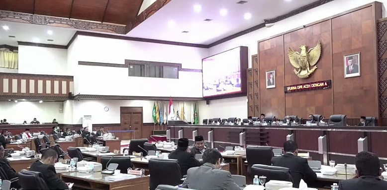 Rapat Paripurna Pembahasan dan Penetapan Rancangan Qanun Program Legislasi Aceh Prioritas Tahun 2021