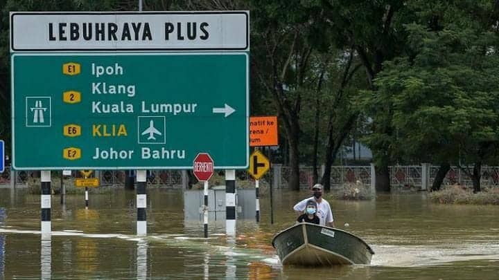Banjir Malaysia. (Foto: Instagram @malaysiakini)
