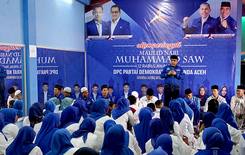 DPC Demokrat Banda Aceh Gelar Maulid Nabi dan Santuni Anak Yatim