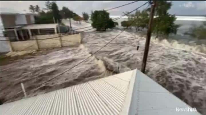 Potongan video Tsunami Tonga. neswhub.co.nz
