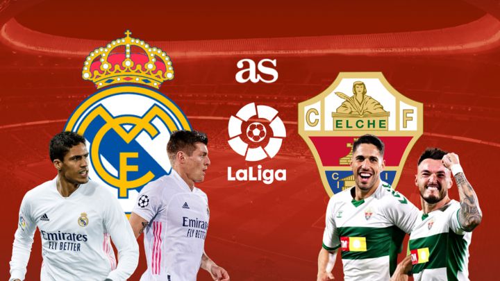 Real Madrid vs Elche La Liga Minggu 23 Januari 2022 (Foto: en.as.com)