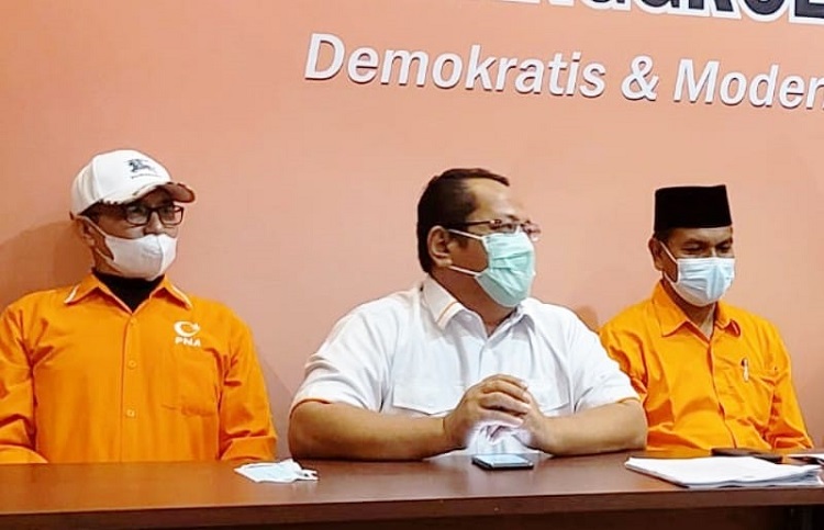 Saat Konferensi Pers Partai Nanggroe Aceh di Kantor DPP, Banda Aceh (Foto: Nukilan.id)