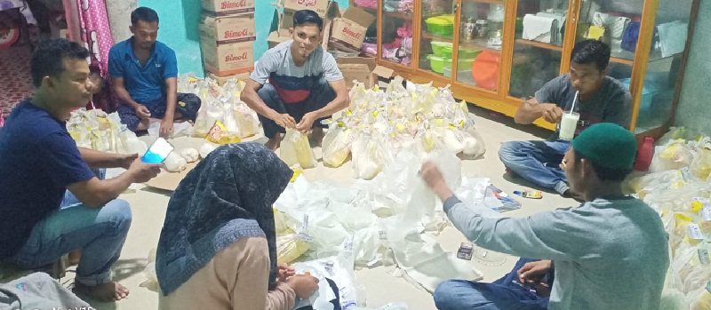 Sembako yang ingin di Bagikan Kepada Masyarakat Gampong Adan, Kabupaten Aceh Barat Daya.