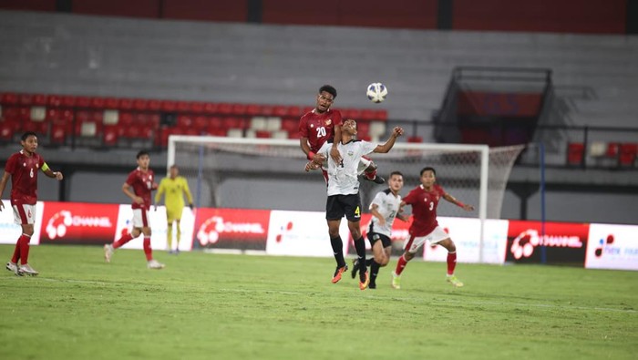 Indonesia (merah) menang 4-1 atas Timor Leste. Foto: Dok. PSSI