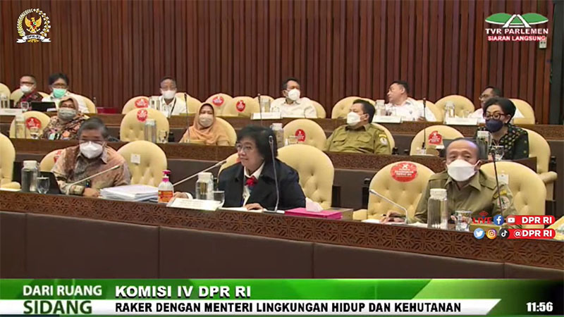 Raker DPR-RI dengan Kementerian Lingkungan Hidup di Senayan, Jakarta. (Foto:repro)