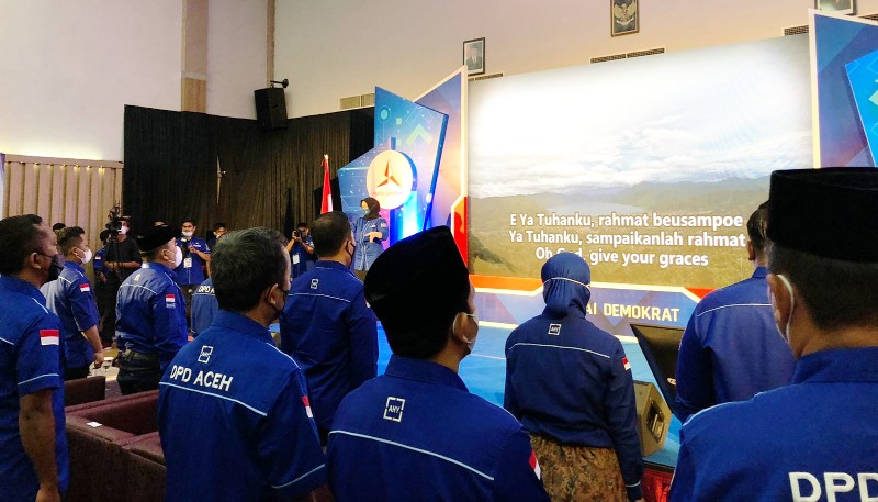 Hymne “Aceh Mulia” Bergema di Pembukaan Muscab Demokrat Aceh