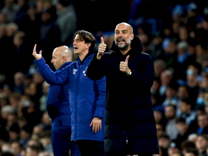 Pep Guardiola, pelatih Manchester City. (REUTERS/Craig Brough)