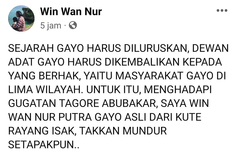 akun Medsos Win Wan Nur.