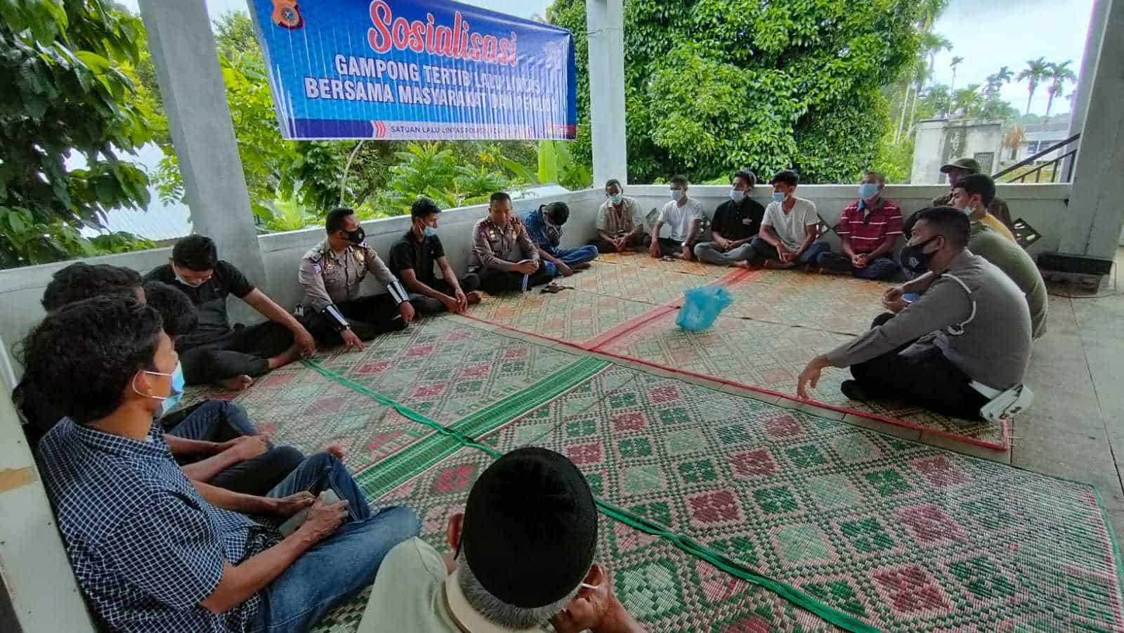 Satlantas Polres Aceh Jaya Gelar Sosialisasi Gampong Tertib Lalu Lintas