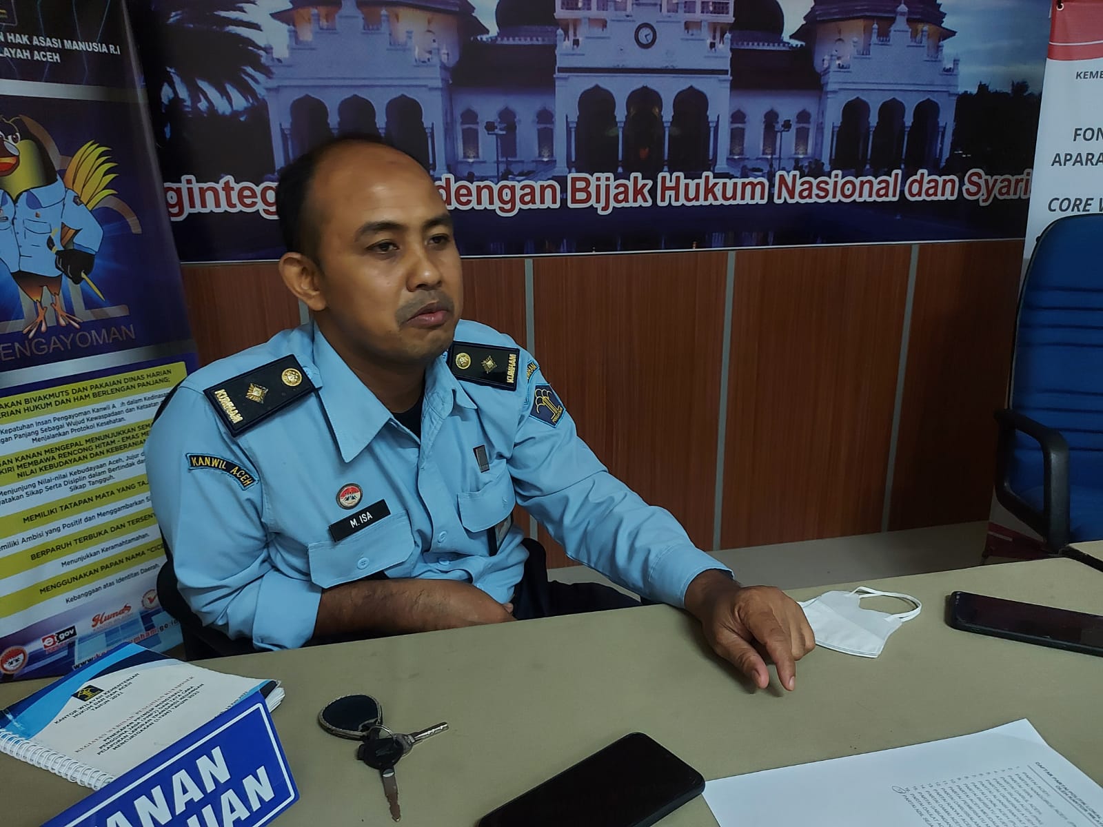 Kasubdit Pelayanan Administrasi Hukum Umum Kanwil Kemenkuham Aceh, Muhammad Isa. (Foto: Nukilan/Hadiansyah)