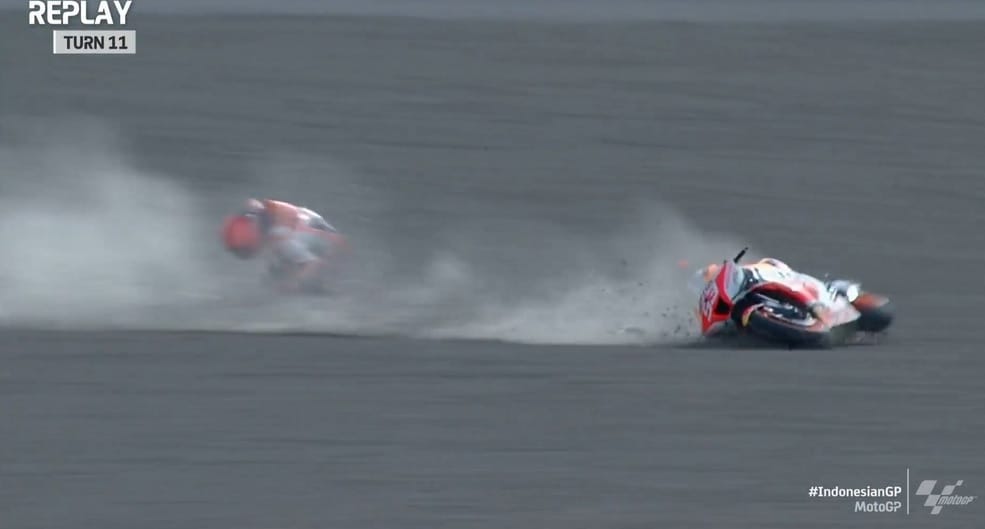 Marc Marquez Kecelakaan di Latihan Bebas 2 MotoGP Mandalika, Ini ...