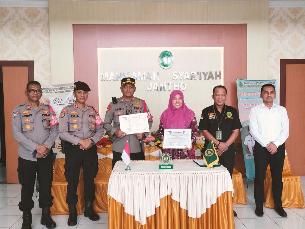 Ketua Mahkamah Syar’iyah Jantho Teken MoU dengan Polres Aceh Besar